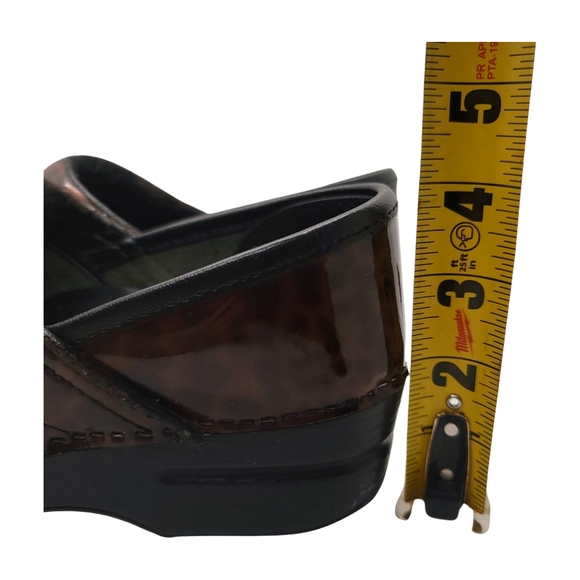 Dansko Women's Professional Leopard Print Clog Tortoise Shell Patent 6.5-7 - Picture 12 of 12